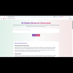 AI Italian Brainrot Generator