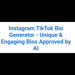 Instagram TikTok Bio Generator