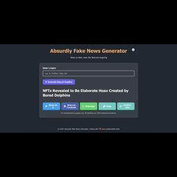 Absurdly Fake News Generator