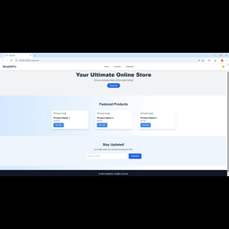 Landing page with light & dark mode 