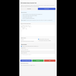 CSS Container Query Converter Tool 