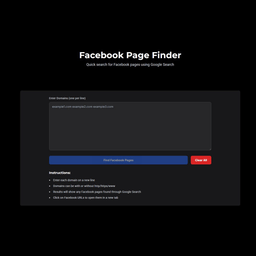 Facebook Page Finder