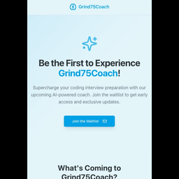 Grind75Coach Prelaunch