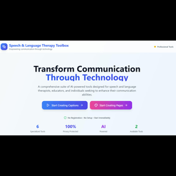 AI for Speech and Language Therapy