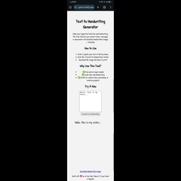 Text to handwriting generator tool 