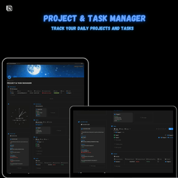 Project and task manager notion template