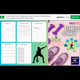 2025 Fitness Planner: Track Health Goals
