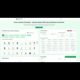 Grow a Garden Calculator