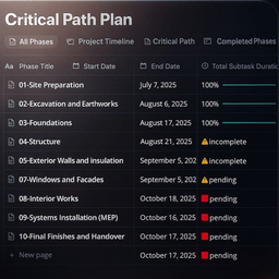 Critical Path Planner – Notion Template