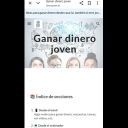 Ganar dinero joven