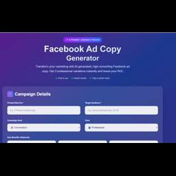 AI Facebook Ad Copy Generator