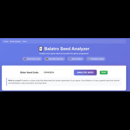 Balatro Seed Analyzer