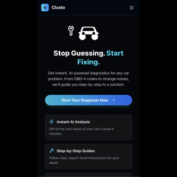 Clusto – Fix Car Problems with AI