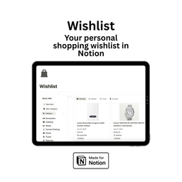 Wishlist Notion Template