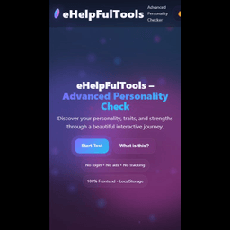 Free Personality Check by eHelpFulTools