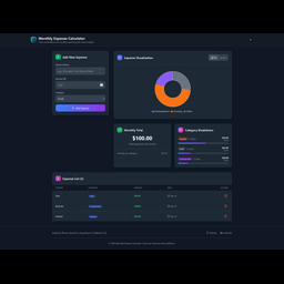 Monthly expense calculator