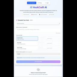 Hook writer AI Hookcraft