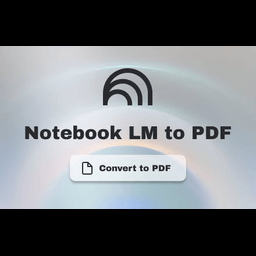 Notebooklm to PDF