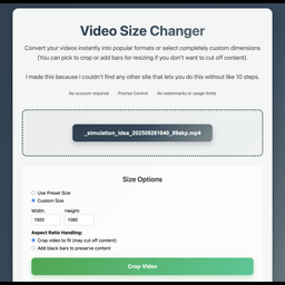 Online Video Cropping Tool