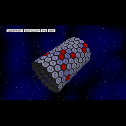 hexmap-minesweeper on a cylinder