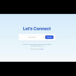 Let’s Connect-connection based on a word