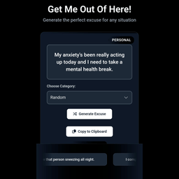 Best excuse generator of all time!