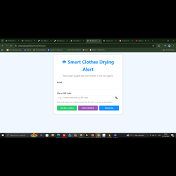 🌧 Smart Clothes Drying Alert