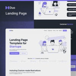 Duo Landing Page Template for Startups