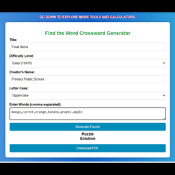Create Word Search Puzzles