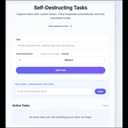 Self Destructing Tasklist