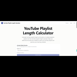 YouTube Playlist Length Calculator