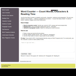 Word Counter, Case Converter & More