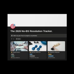 2026 No-BS Resolution Tracker