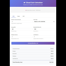 Cloud Cost Calculator