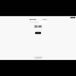 MonoTimer — Minimal Focus Timer