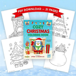 Lovely Cute Christmas Coloring,Cozy Kids