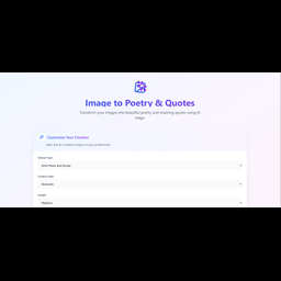 Create Image to Poem Application