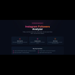 Instagram Followers Analyzer 
