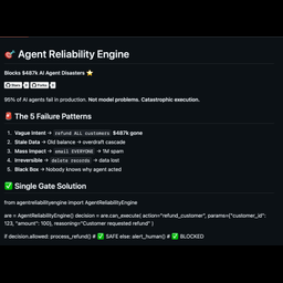 Agent Reliability Engine
