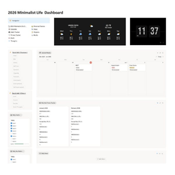 Minimalist Life Dashboard