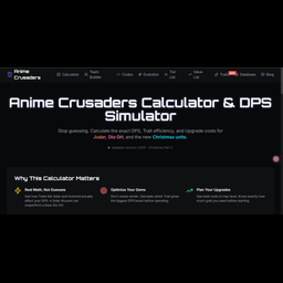 Anime Crusaders Calculator
