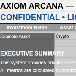 Private Financial Overview System 