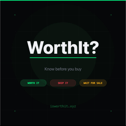 WorthIt? — Know Before You Buy