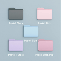 Pastel Mac Folder Icons